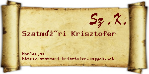 Szatmári Krisztofer névjegykártya