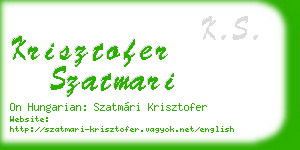 krisztofer szatmari business card